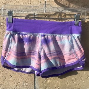 Ivivva colorful print lined girl speedy shorts 12